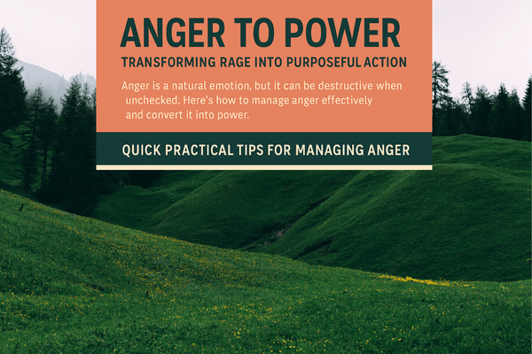 Redirecting Anger Transforming Anger to Empowering Action
